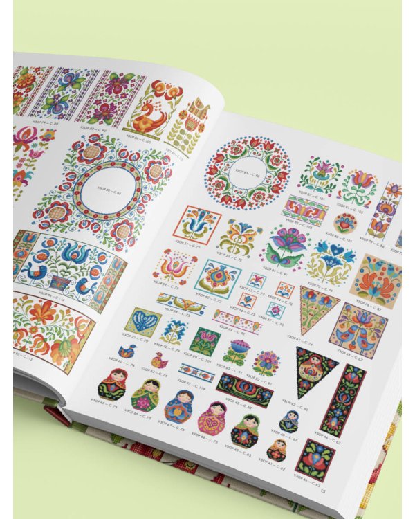 Вышивка крестиком в стиле ФОЛК. 90+ цветных полноразмерных схем