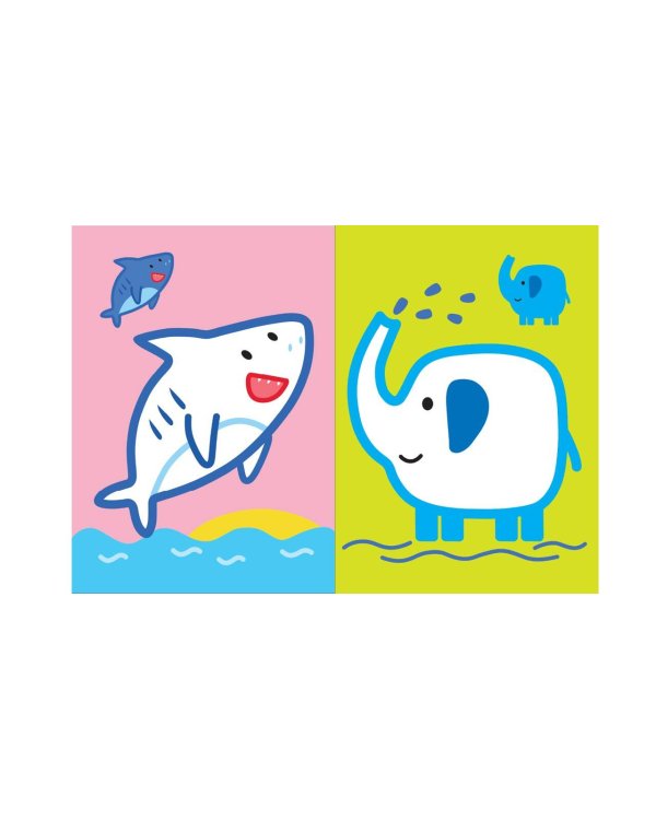 Раскраска с цветным контуром (Зебра)