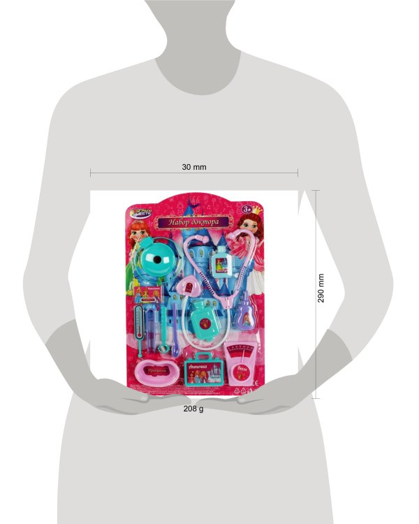 Набор доктора принцессы, блист.28,5*43*3см ИГРАЕМ ВМЕСТЕ в кор.2*60шт