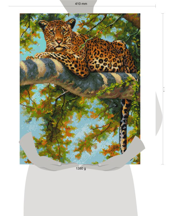 4500-ST-S Леопард в тени ветвей