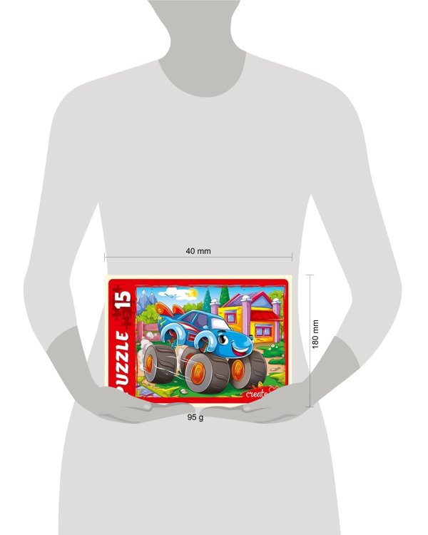 МАКСИ-ПАЗЛЫ 15 элементов. СИНИЙ ДЖИП (Арт. ПУ15-0591)