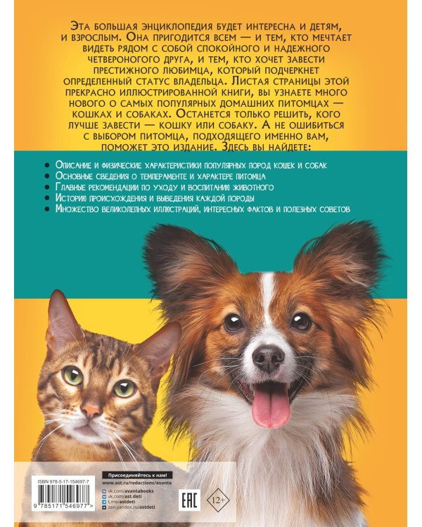 Большая энциклопедия о кошках и собаках