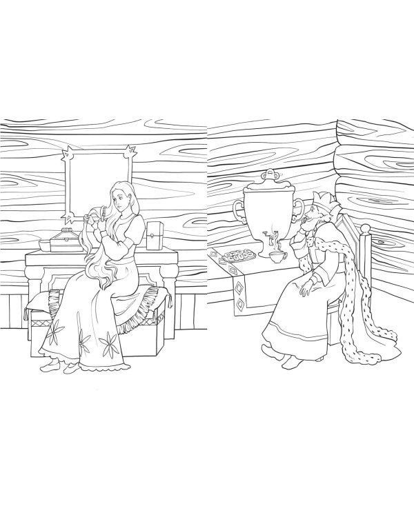 Летучий корабль. Раскраска