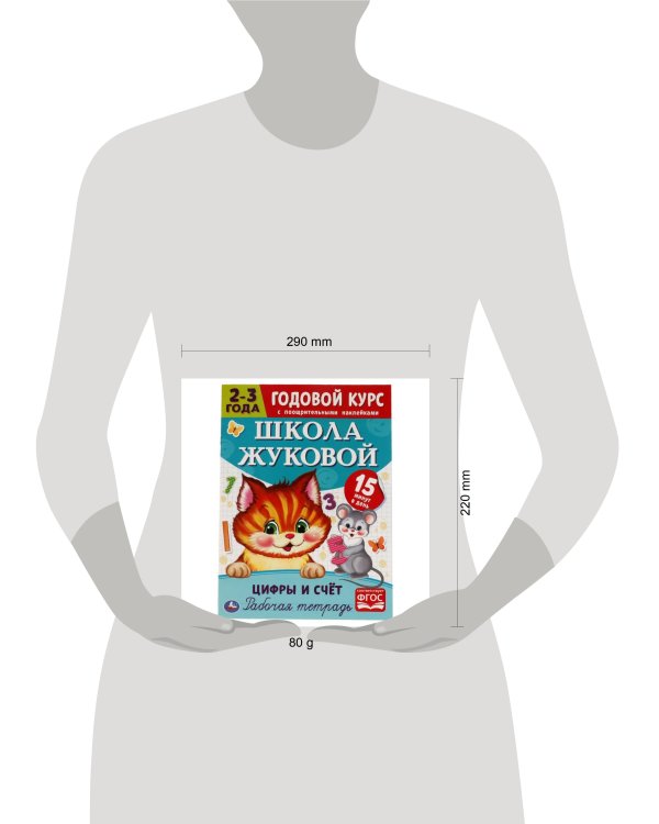 Цифры и счет. Рабочая тетрадь. Годовой курс. Школа Жуковой 2-3 года. 214х290 мм Умка в кор.50шт