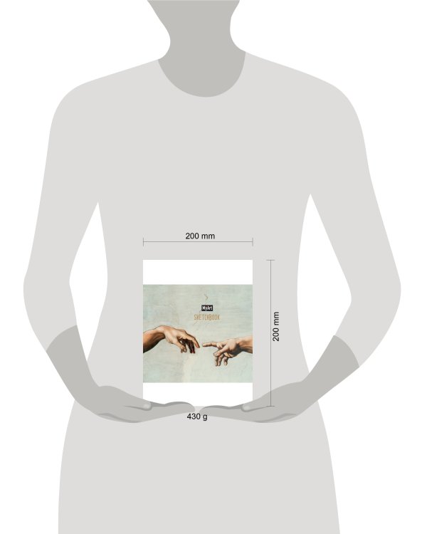 MyArt. КВАДРАТНЫЙ СКЕТЧБУК. Микеланджело Буанаротти. Сотворение Адама