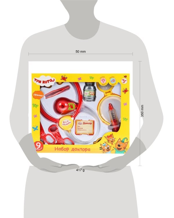 Набор доктора Три Кота кор.34,5*28,5*5см ИГРАЕМ ВМЕСТЕ в кор.36шт