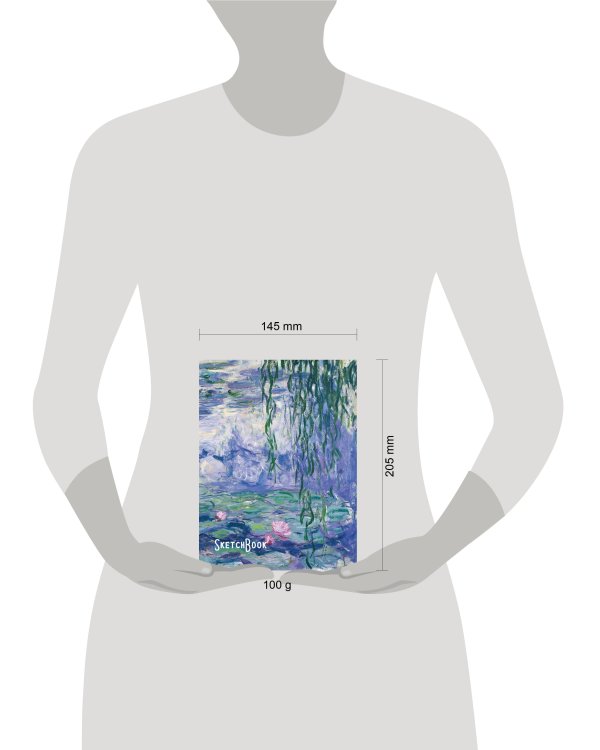 СКЕТЧБУК А5. Клод Моне. ВОДЯНЫЕ ЛИЛИИ (выб.лак)
