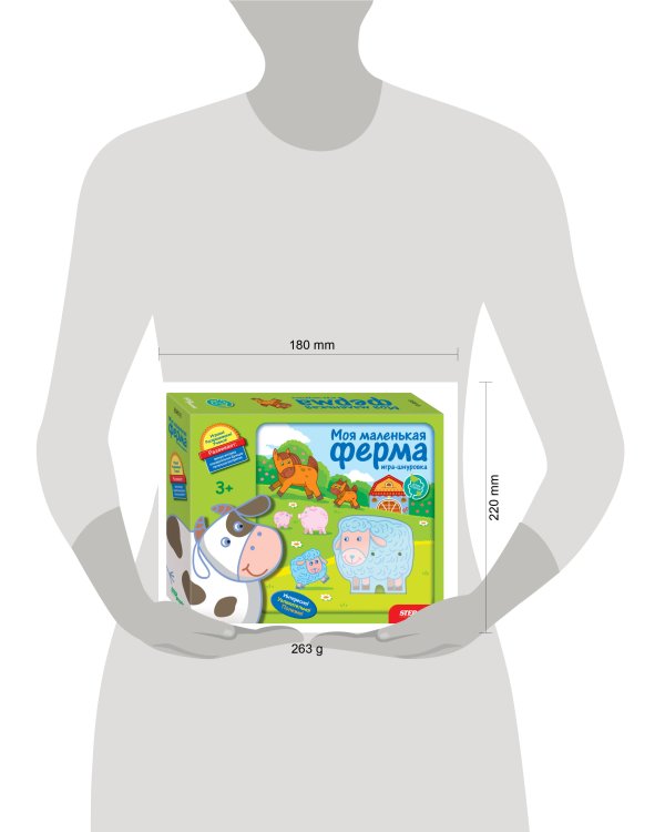 Развивающая игра из дерева "Моя маленькая ферма" (Игра-шнуровка)