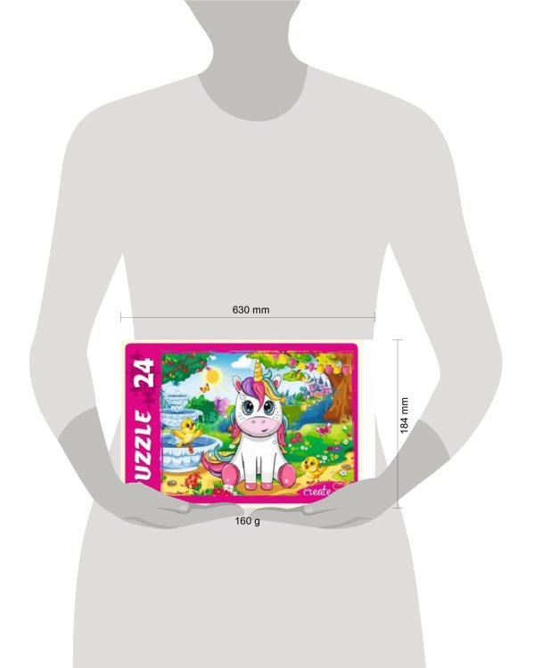 МАКСИ-ПАЗЛЫ 24 элемента. МИЛЫЙ ЕДИНОРОГ №3 (Арт. ПУ24-7188)
