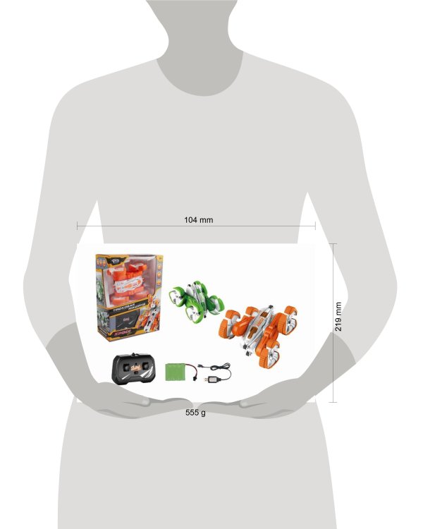 Машинка на р/у "Трюковая"(15см) (USB,акк.3.7V,бат.2шт.АА не в компл.) (Арт. M0513C)