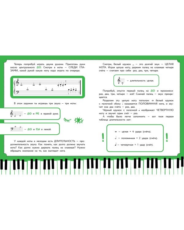 Детский самоучитель игры на фортепиано: с наклейками