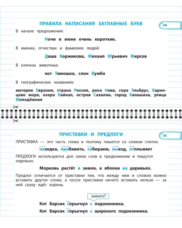 Все правила математики и русского языка. 1 класс