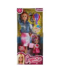 Кукла 29 см София и Машенька 12 см, шк рисов, руки и ноги сгиб, акс, в кор КАРАПУЗ в кор.24шт