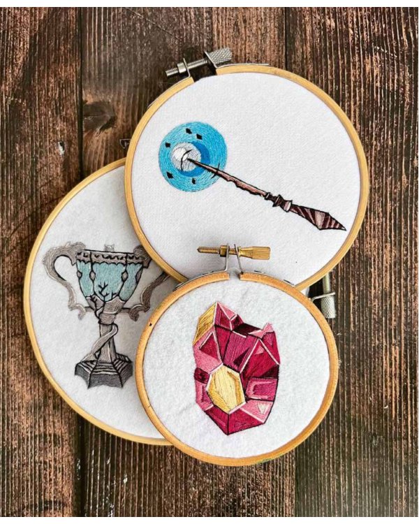 Школа вышивки для поттероманов. 28 магических сюжетов для вышивки гладью из вселенной Гарри Поттера. Неофициальная книга