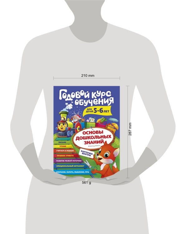 Годовой курс обучения: для детей 5-6 лет (карточки "Читаем по слогам")