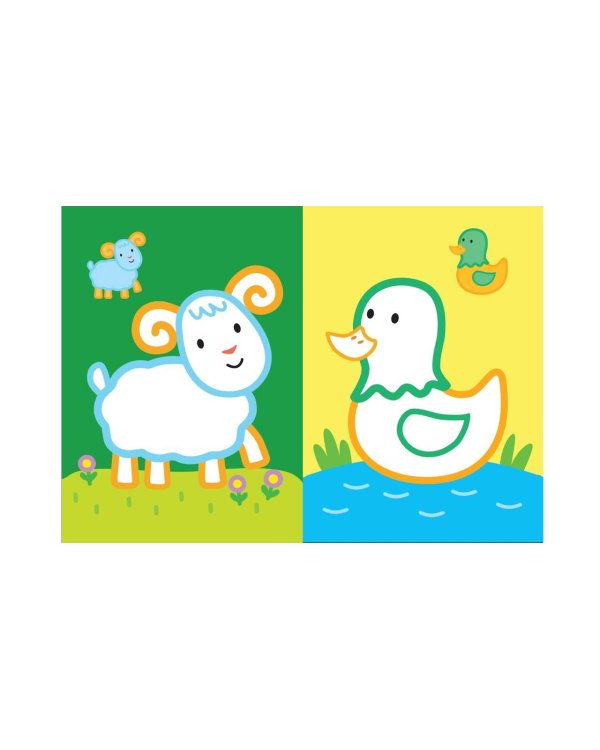 Раскраска с цветным контуром (Сова)