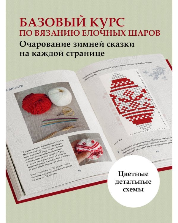 Самый теплый Новый год. Русские узоры. Вяжем на спицах елочные шары