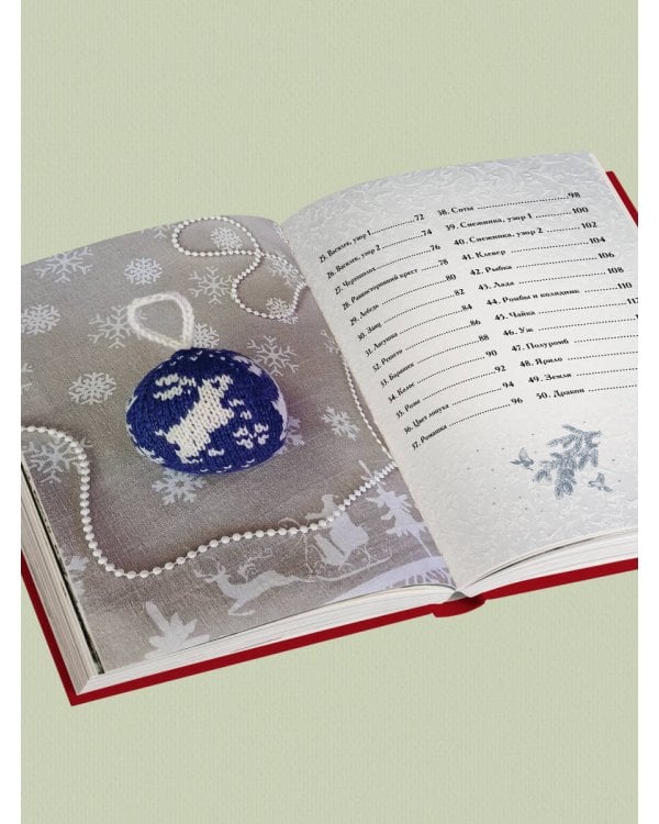 Самый теплый Новый год. Русские узоры. Вяжем на спицах елочные шары