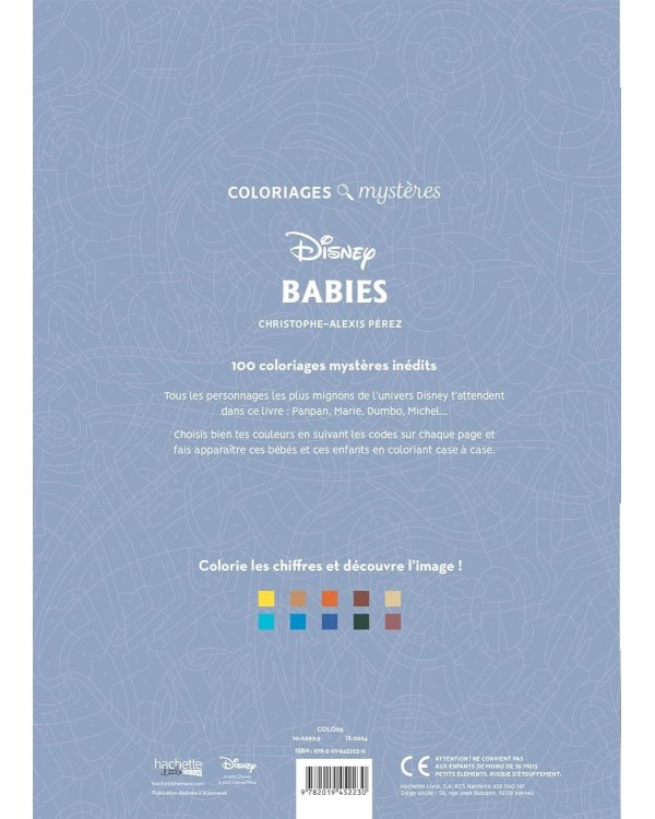 Coloriages mysteres Disney Babies Раскраска Волшебный мир Диснея Малыши /Книги на английском языке