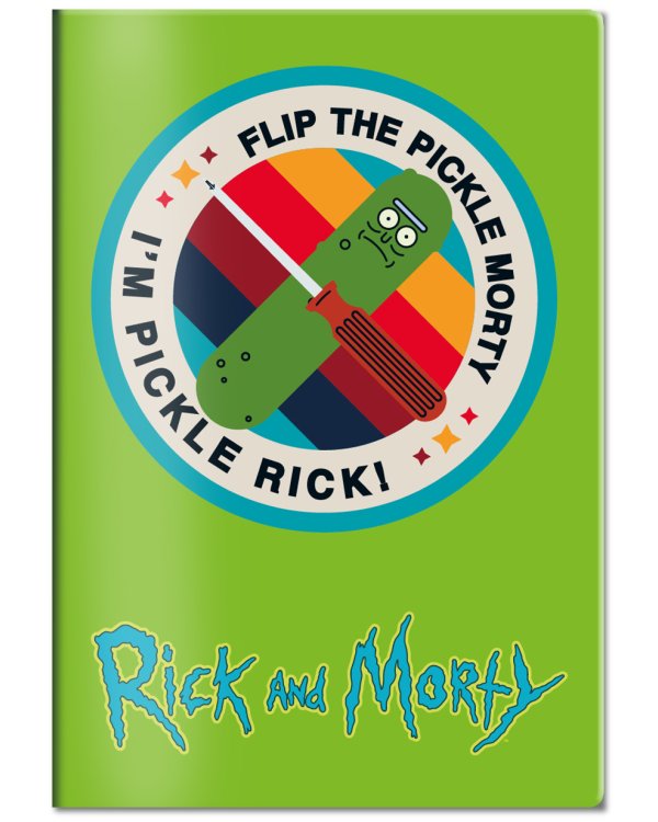 Обложка для паспорта. Рик и Морти. Огурчик Рик