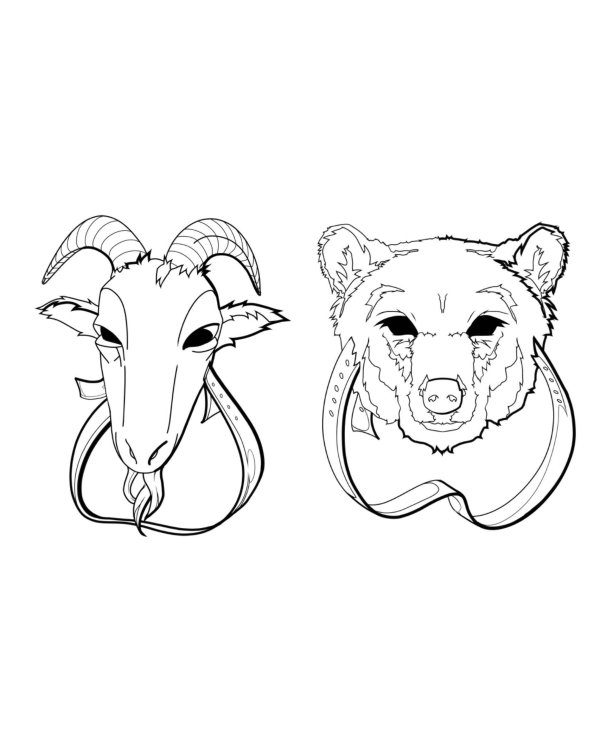 Зайчик. Раскраска