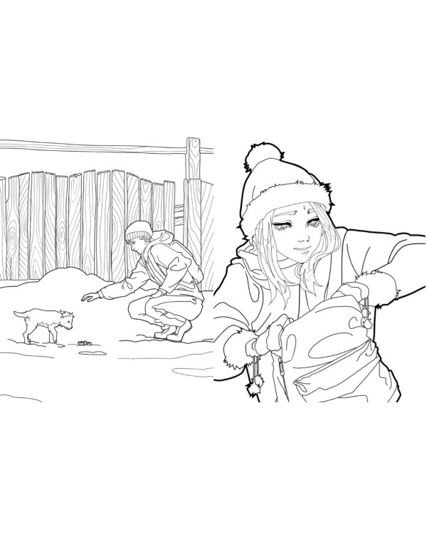 Зайчик. Раскраска