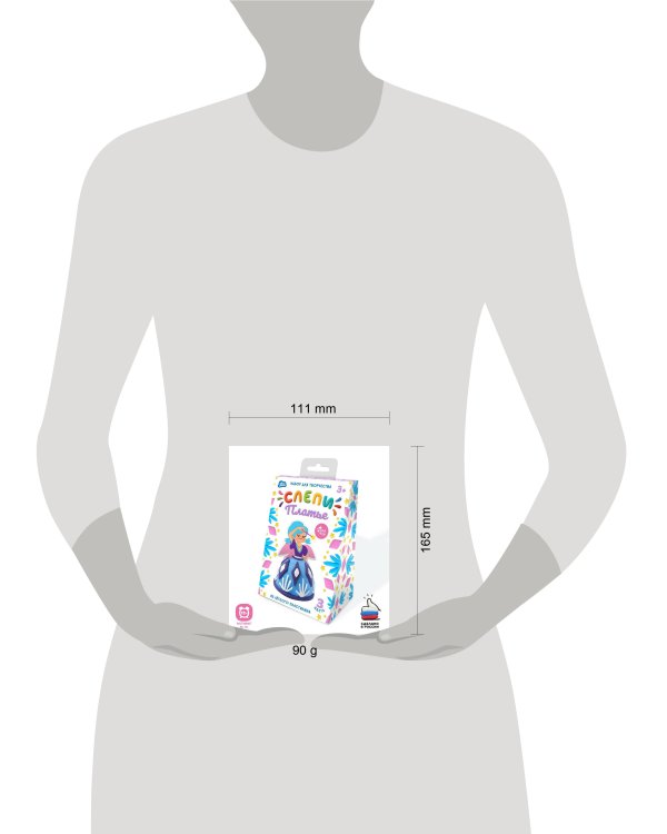 Игрушка: Легкий пластилин ТМ "Лепи легко", набор "Слепи Платье для феи", Зима