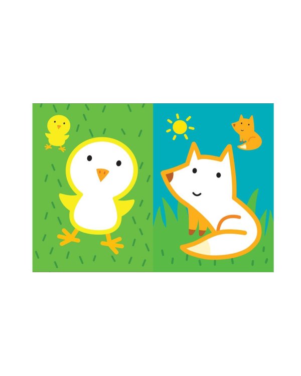 Раскраска с цветным контуром (Петух)