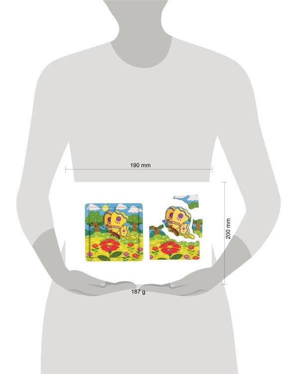 Игра из дерева "Бабочка" (собираем по картинке) (Baby Step)