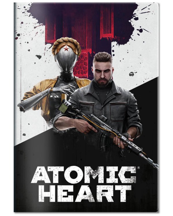 Обложка для паспорта. Atomic Heart. Близняшка и майор Нечаев (ПВХ, 185х133 мм)