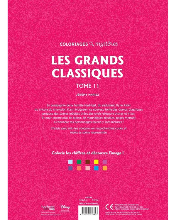 Coloriages mysteres Disney Les grands classiques Tome 11 Раскраска Волшебный мир Диснея Великая классика том 11 /Книги на английском языке