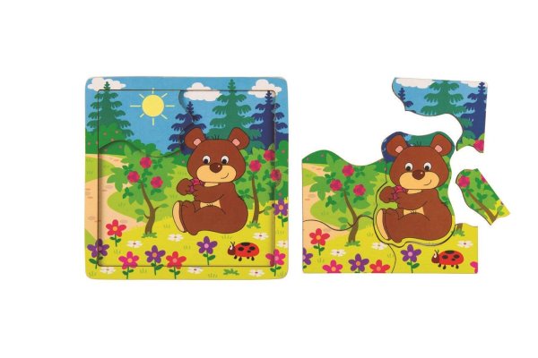 Игра из дерева "Медвежонок" (собираем по картинке) (Baby Step)