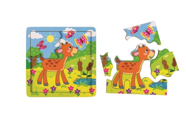 Игра из дерева "Оленёнок" (собираем по картинке) (Baby Step)