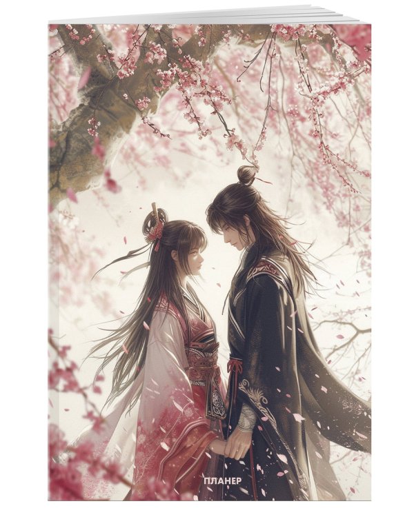 Блокнот-планер недатированный. Любовь под цветущей вишней (А4, 36 л., на скобе)