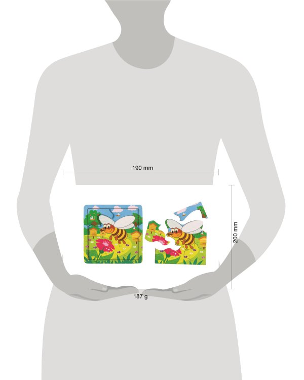 Игра из дерева "Пчёлка" (собираем по картинке) (Baby Step)