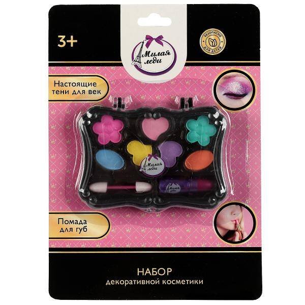 Косметика ДЛЯ ДЕВОЧЕК набор косметики: помада, тени для век МИЛАЯ ЛЕДИ в кор.2*180шт