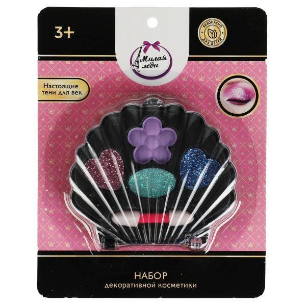 Косметика ДЛЯ ДЕВОЧЕК тени для век, в т.ч. с блестками МИЛАЯ ЛЕДИ в кор.3*240шт