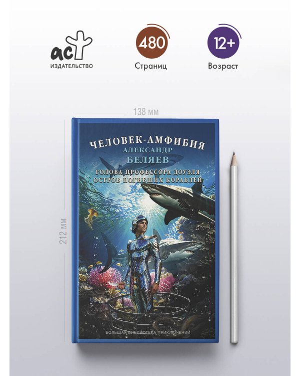 Человек-амфибия. Голова профессора Доуэля. Остров погибших кораблей