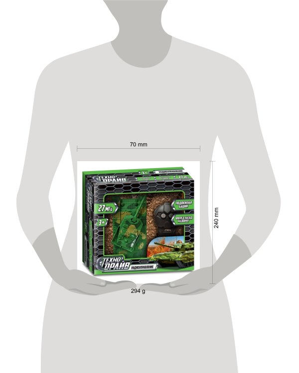 ТАНК на радиоуправлении кор.24*21*6,5см ТЕХНОДРАЙВ в кор.72шт