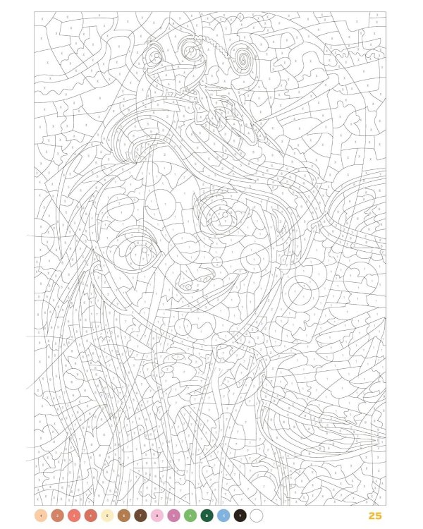 Coloriages mysteres Disney Portraits Раскраска Волшебный мир Диснея Портреты /Книги на английском языке