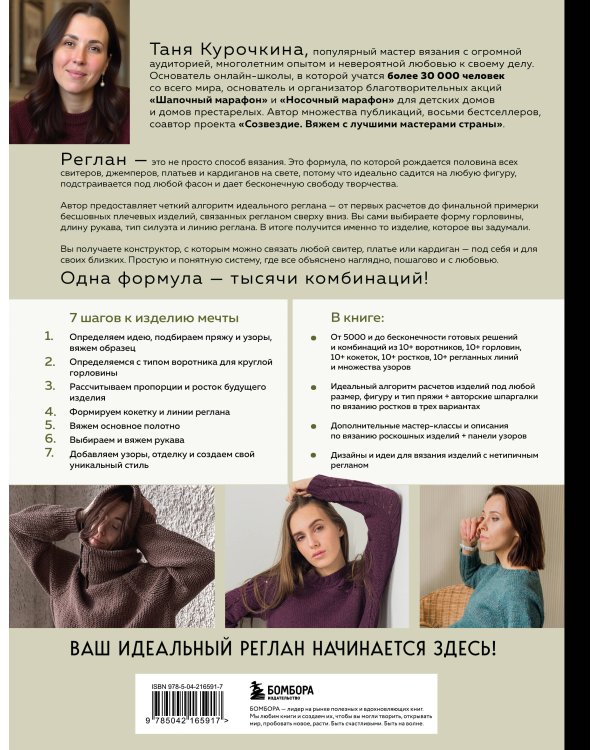 Мастер вязания спицами. РЕГЛАН сверху. 5000 моделей по одной формуле. Книга-конструктор трендовых плечевых изделий с идеальной посадкой