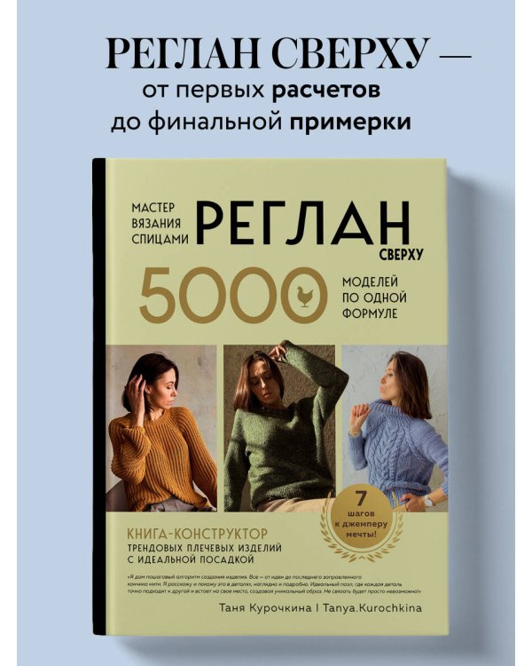 Мастер вязания спицами. РЕГЛАН сверху. 5000 моделей по одной формуле. Книга-конструктор трендовых плечевых изделий с идеальной посадкой
