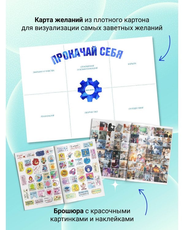 Прокачай себя: карта твоих побед (карта желаний в тубусе)