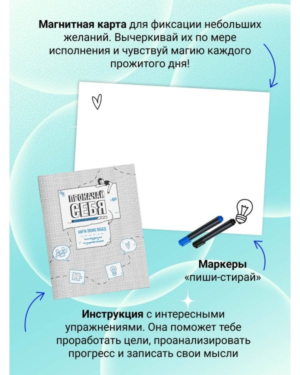 Прокачай себя: карта твоих побед (карта желаний в тубусе)