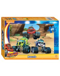 Мозаика "puzzle" 60 "Вспыш  и чудо-машинки" (Никелодеон)