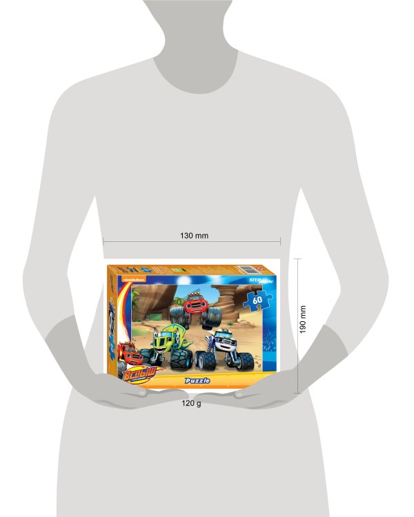 Мозаика "puzzle" 60 "Вспыш  и чудо-машинки" (Никелодеон)