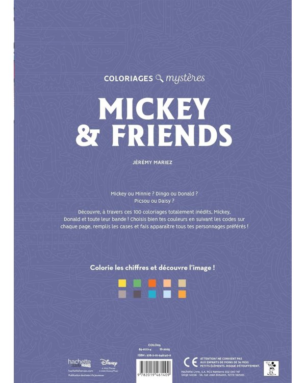 Coloriages mysteres Disney Mickey and friends Раскраска Волшебный мир Диснея Микки и его друзья /Книги на английском языке