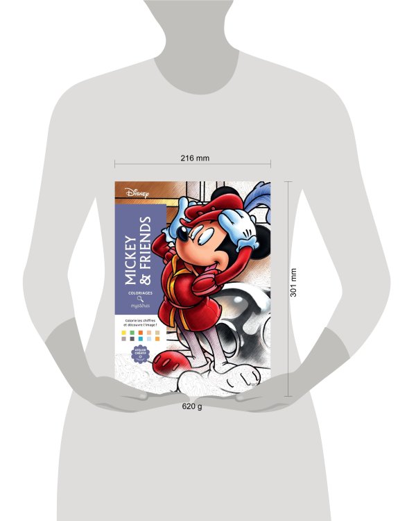 Coloriages mysteres Disney Mickey and friends Раскраска Волшебный мир Диснея Микки и его друзья /Книги на английском языке