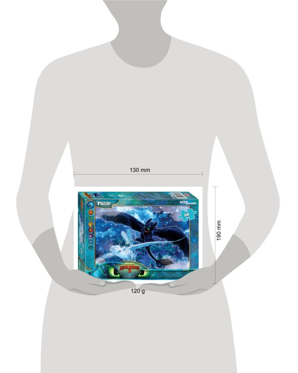 Мозаика "puzzle" 60 "Как приручить дракона - 3" (DreamWorks)