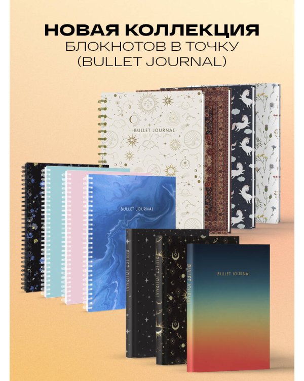Блокнот в точку: Bullet Journal (ночное небо, 160 c., с наклейками)